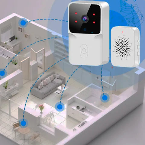 CAMPAINHA/CAMERA PORTEIRO SEM FIO INTELIGENTE BIPE PRO WI-FI